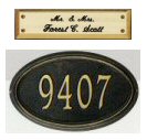 address plaques